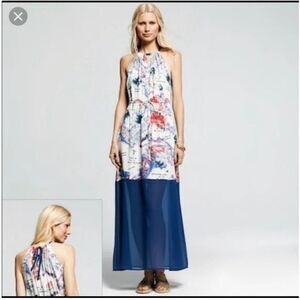 Peter Som For Design Nation Long Dress Womens Size M Postcard Halter Resort